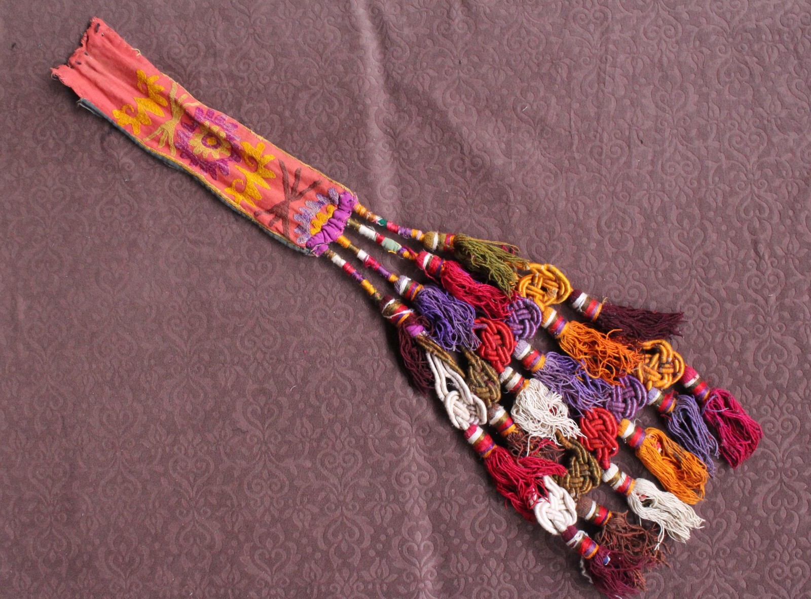 Afghan Fabric Tassels, Colorful Boho Ethnic Tribal Tassels, Decorative Tassel #5