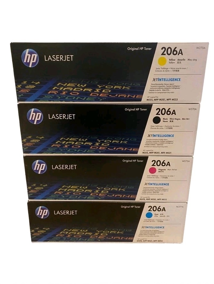 Genuine HP 206A Original LaserJet Toner Set 4-Pack CMYK W2110A W2111A W2112A W21
