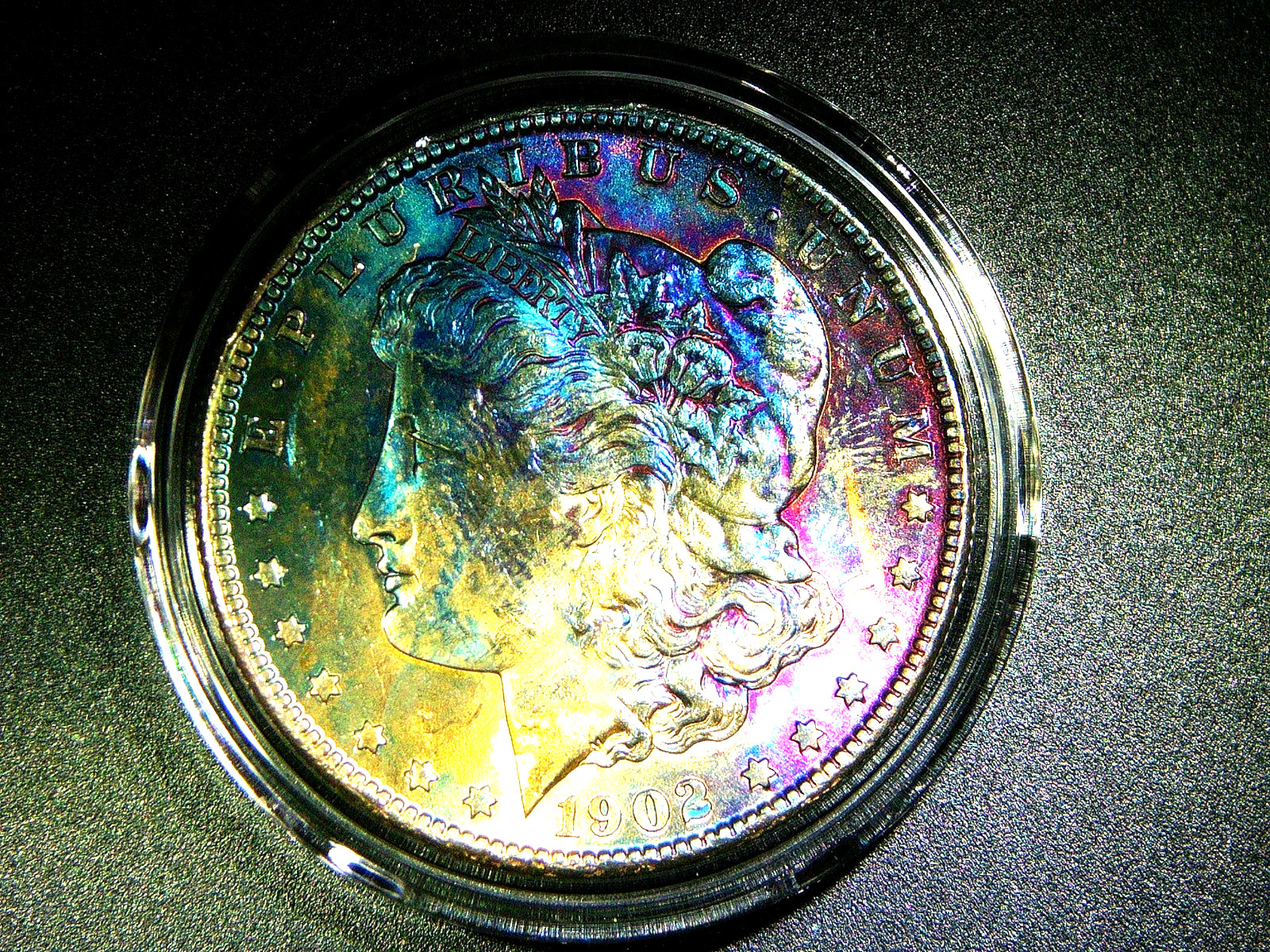 EF/AU  TONED 1902-O MORGAN SILVER DOLLAR COLLECTOR GRADE COIN M-2245