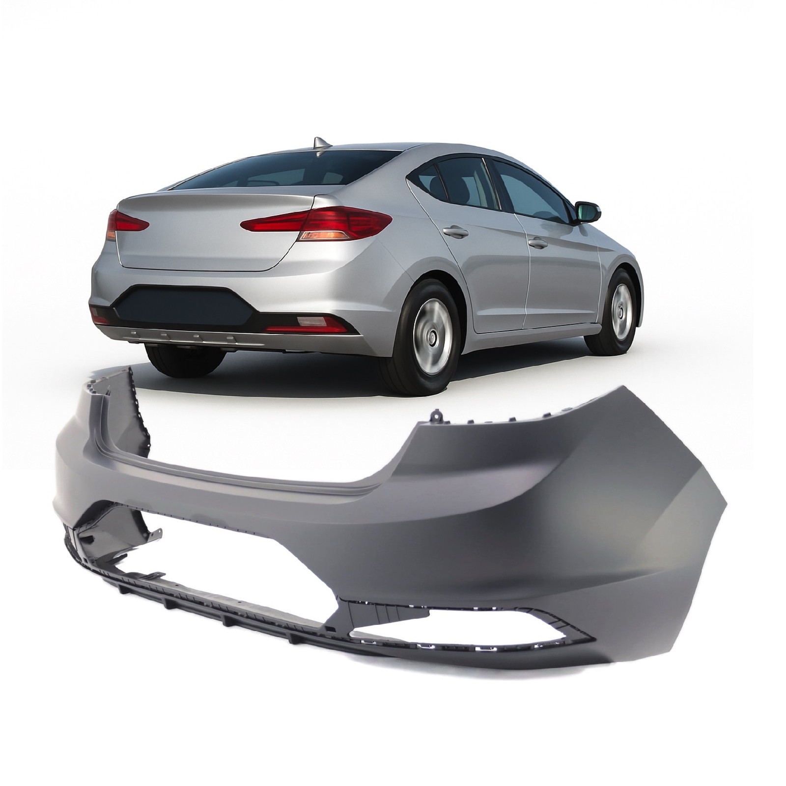 2019-2020 Hyundai Elantra Sedan Eco GLS SE Rear Upper Bumper Cover HY1100235