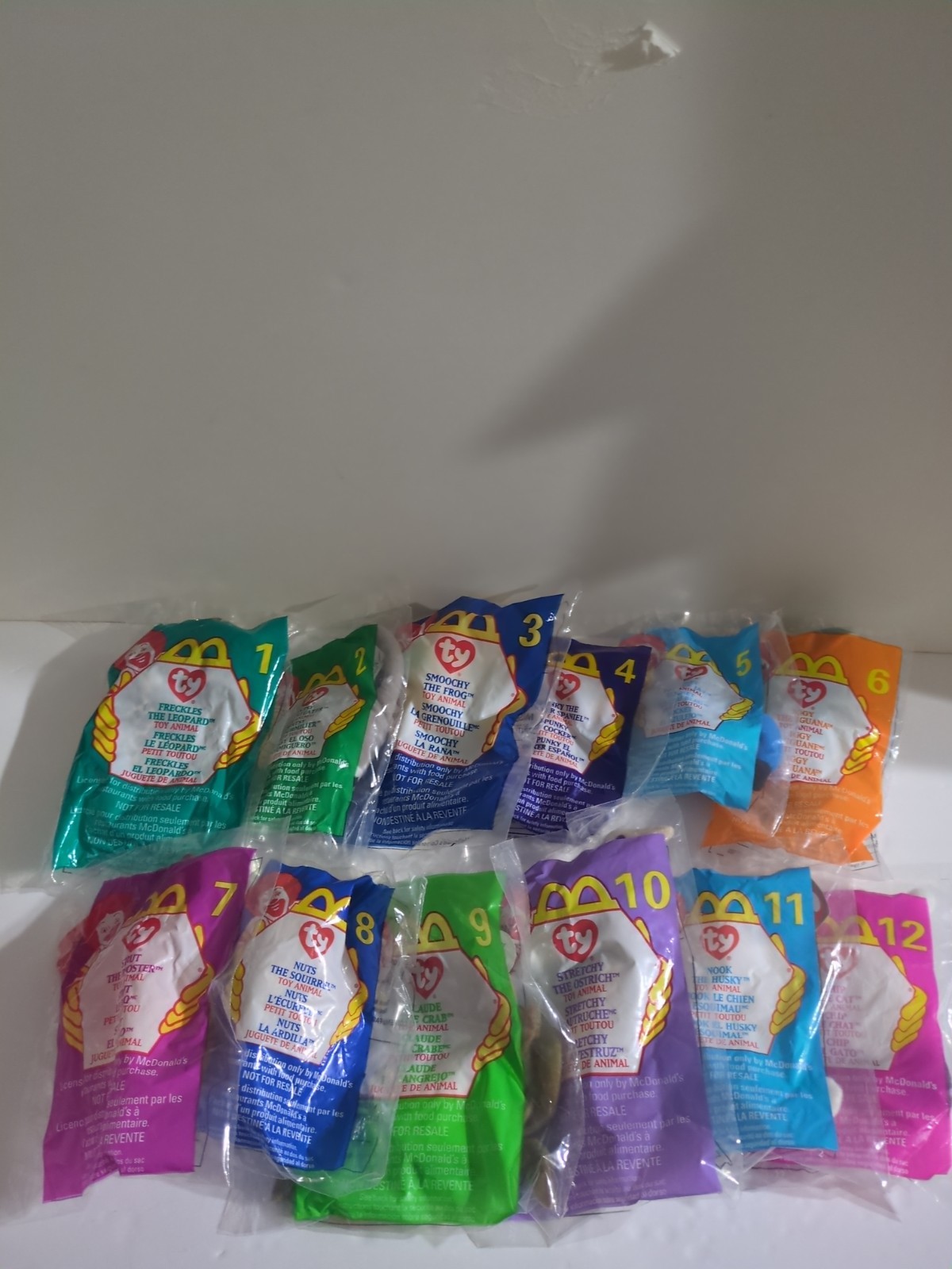 Ty McDonald’s Beanie Babies 1999 Complete Set 1-12 Sealed Bags
