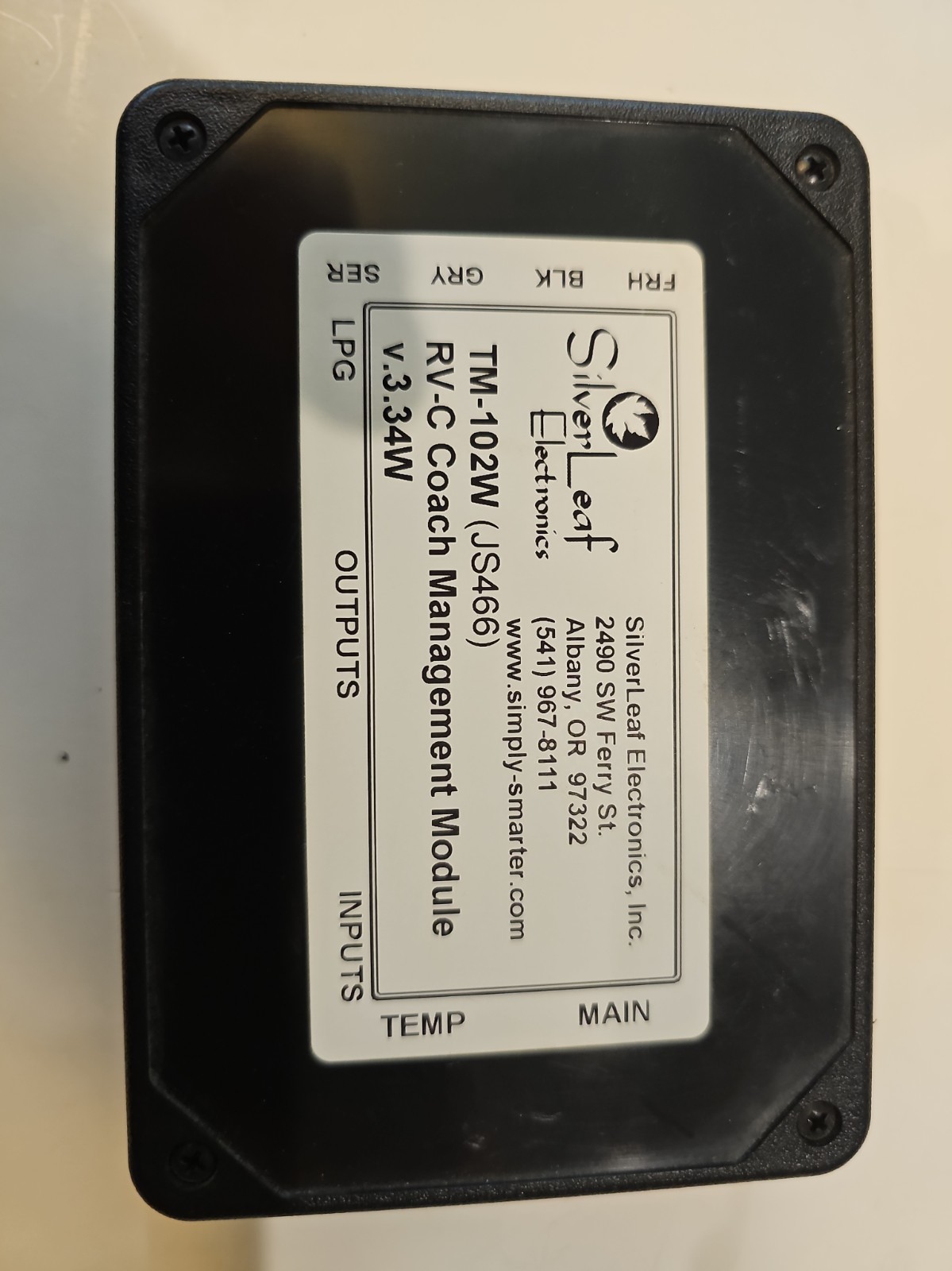 Silverleaf TM-102 Coach Management Module Silverleaf TM-102 Coach Management Module
