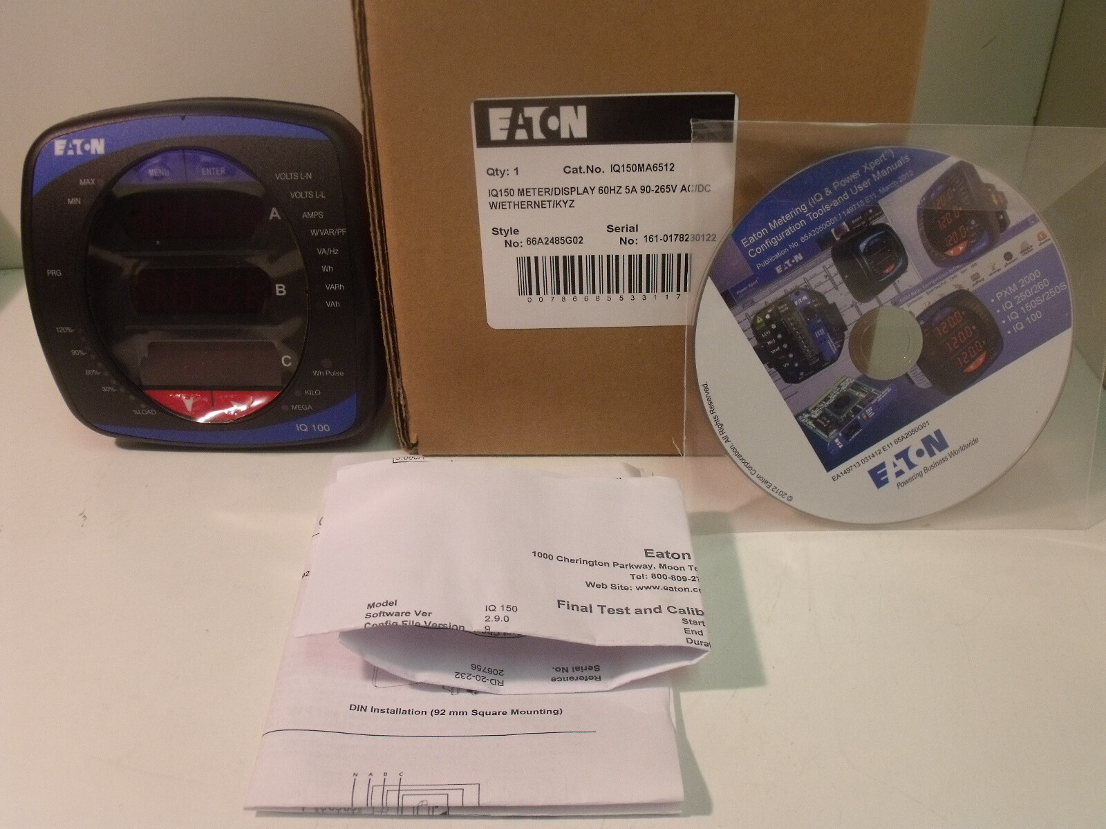 NIB Eaton IQ150MA6512 Series IQ100 Electronic Power Meter w/ Integral Display
