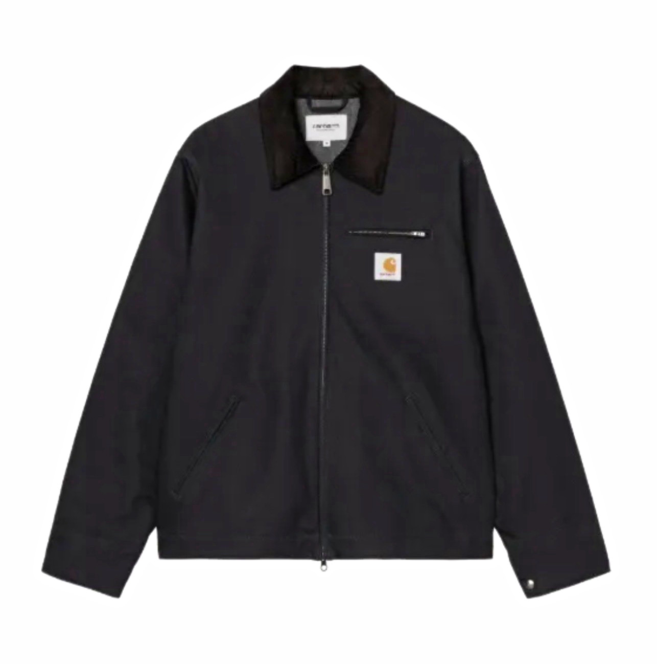 Carhartt WIP Black Full-Zip Work Jacket Men\'s XL Regular Fit Short Length Carhartt WIP Black Full-Zip Work Jacket Men\'s XL Regular Fit Short Length