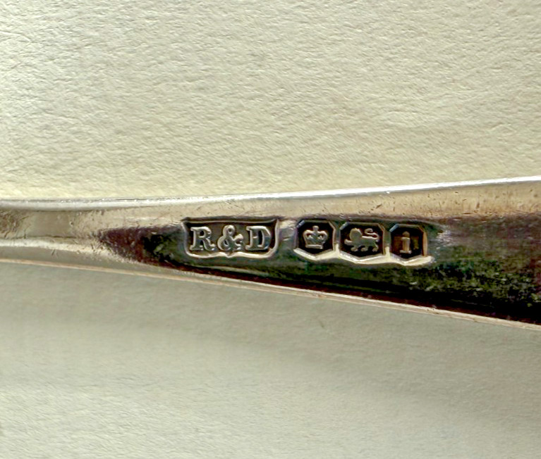 Estate Sale - A Pair of /vintage Sterling Silver Teaspoons Roberts & Dore 1951