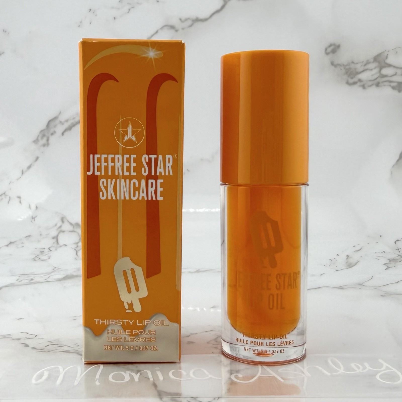 Jeffree Star Skincare Thirsty Orange Creamsicle Lip Oil 0.17 oz Vegan NIB