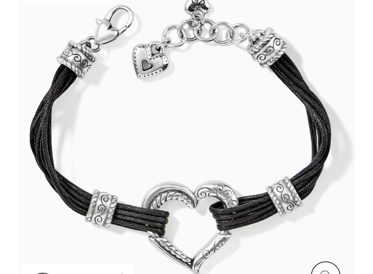 Brighton Heritage Heart Bracelet Black Brighton Heritage Heart Bracelet Black