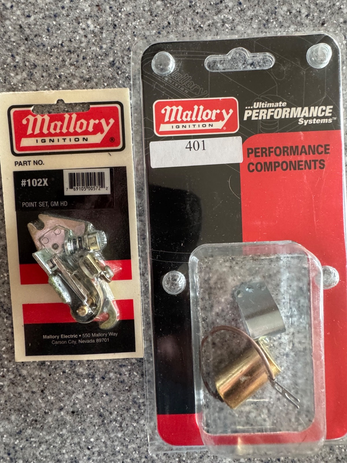 Mallory High Performance 102X point set and matching #401 Mallory condenser