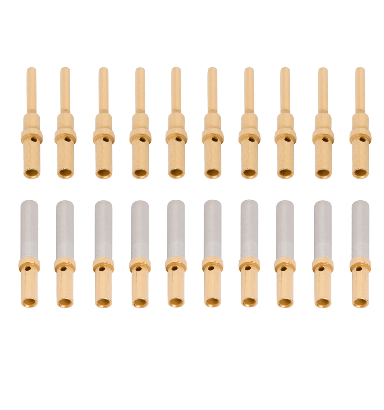 [20x] Deutsch DT Terminal 16-20 AWG Gold Solid Pin 0460-202-1631  0462-201-1631