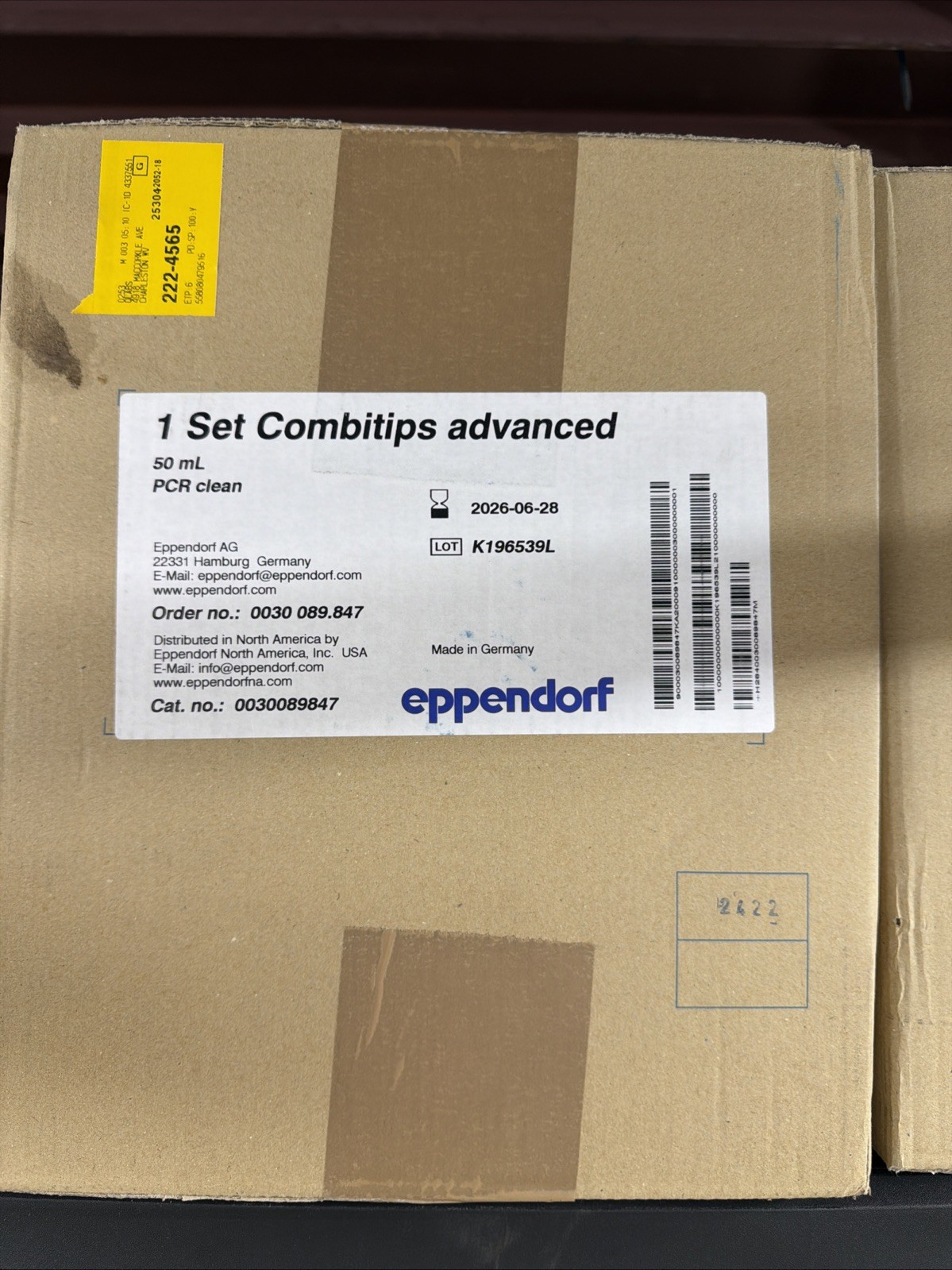 Eppendorf Cat No 0030089847 Combitips Advanced PCR Clean 50mm Case 100 PCS