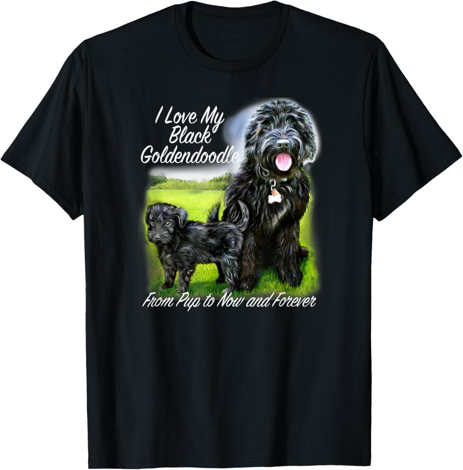 Golden Doodle I Love My Black Goldendoodle T-Shirt
