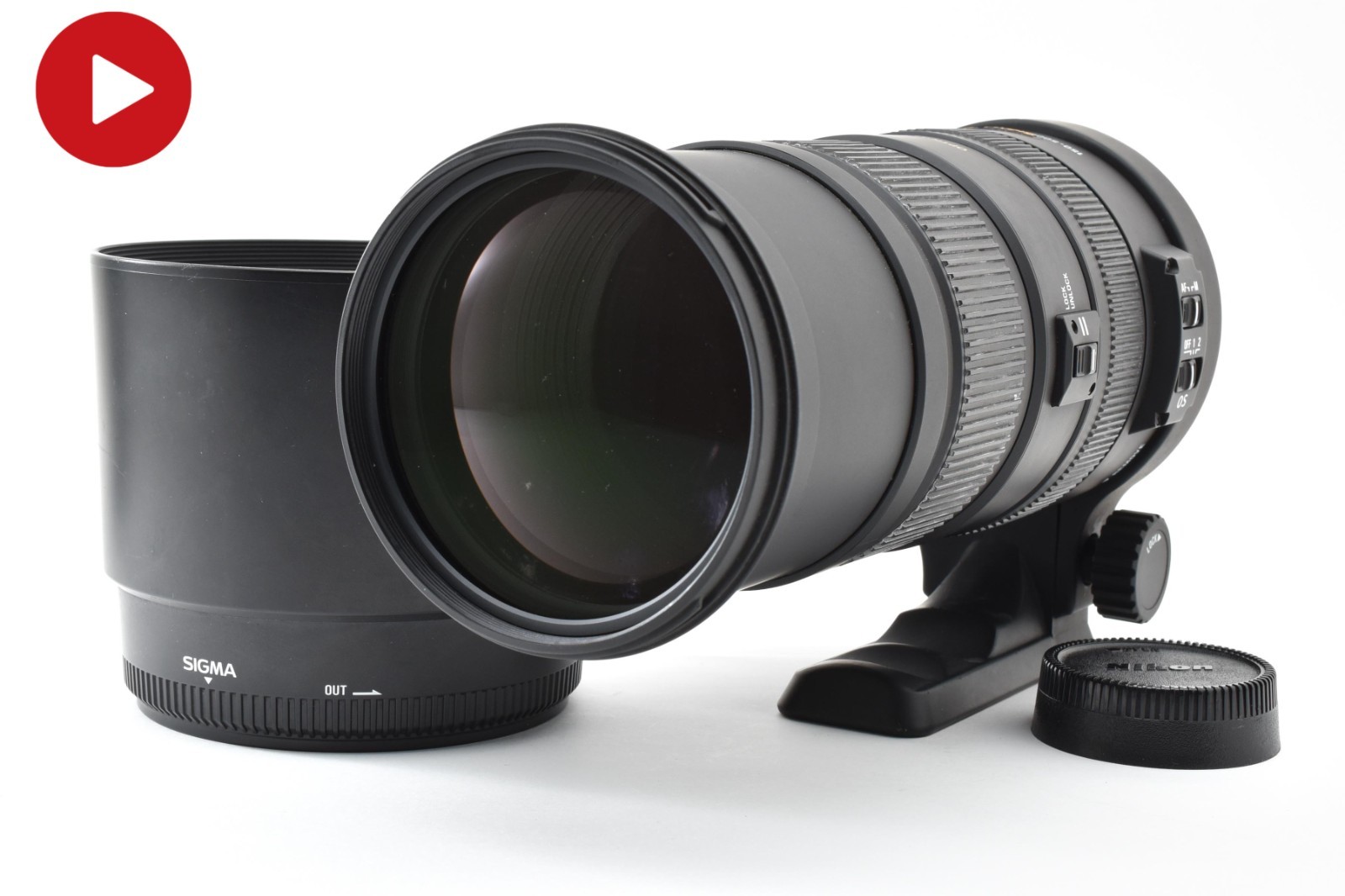 [Exc 5 w/Hood] Sigma AF APO 150-500mm f/5-6.3 DG OS HSM Nikon F Mount JAPAN #998