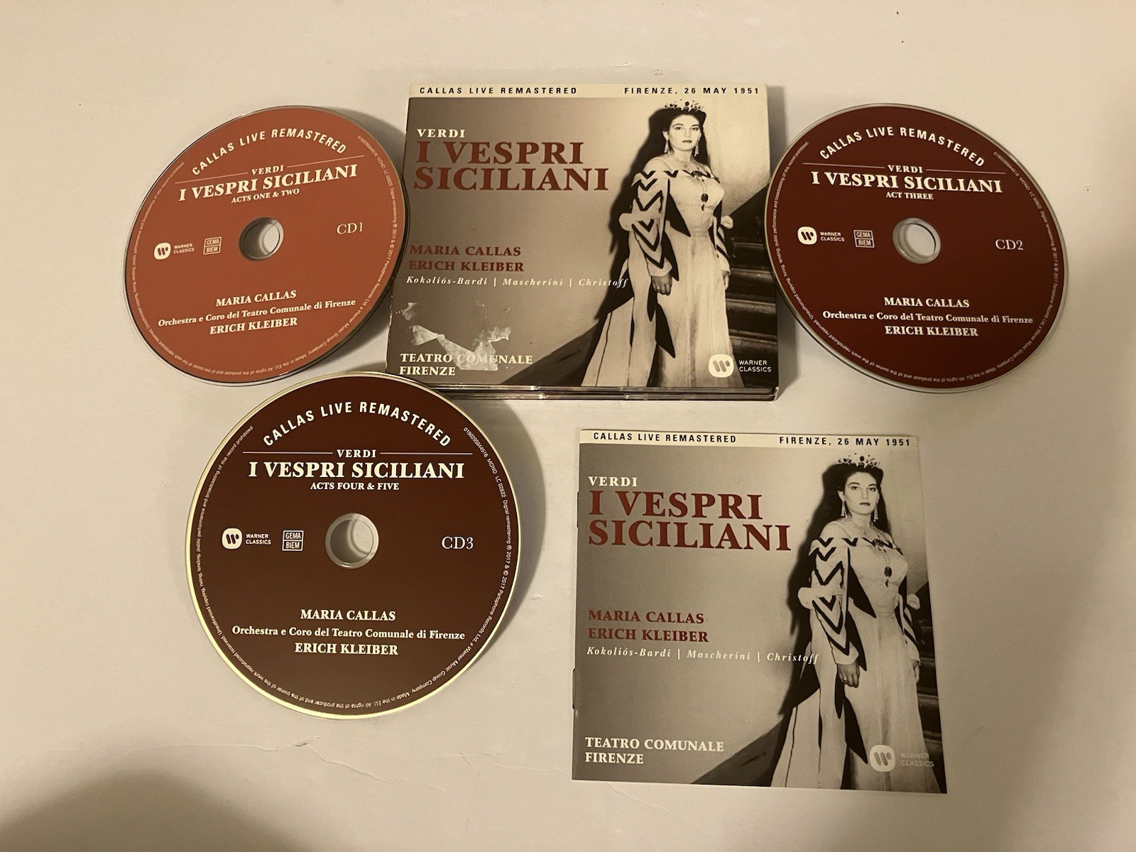 MARIA CALLAS VERDI I VESPRI SICILIANI CD LIVE REMASTERED MAY 26 1951 FIRENZE