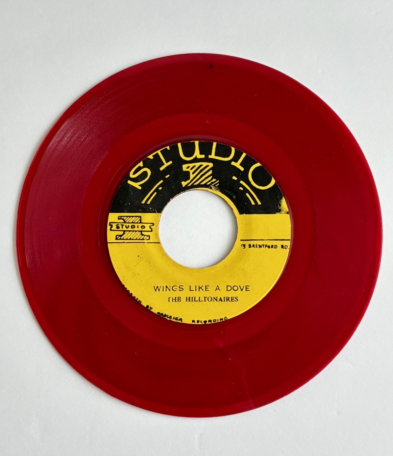 Rare 1966 STUDIO ONE Red Vinyl 45 The Hilltonaires WINGS LIKE A DOVE Jamaica