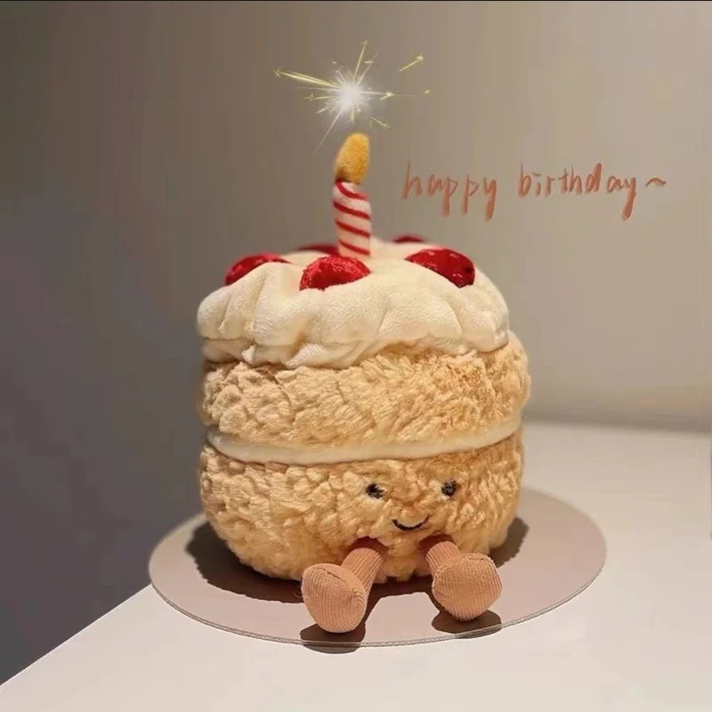 Amuseables Strawberry Birthday Cake Plush Toys Doll Kids Birthday Gift*
