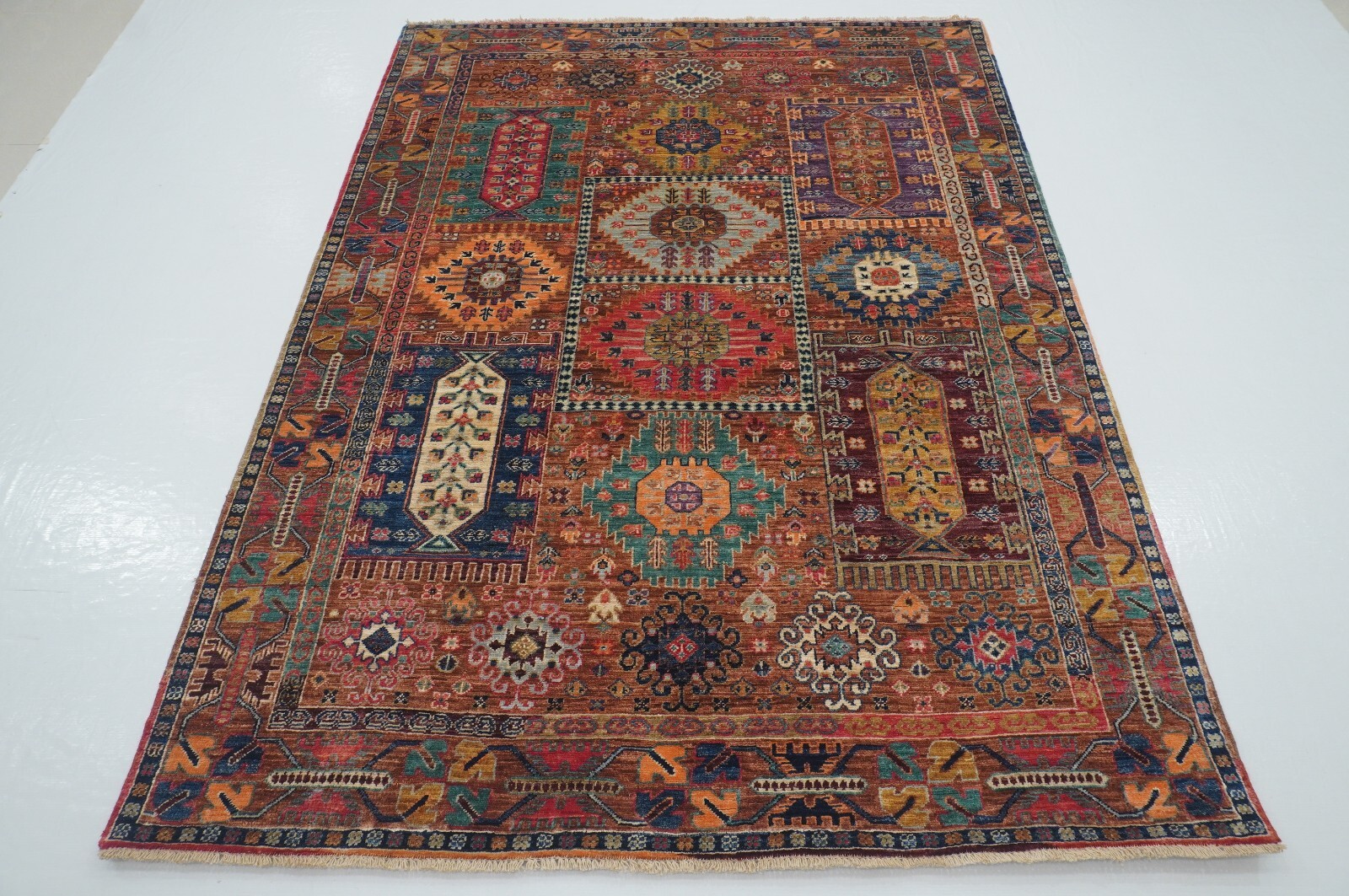 5 x 7 ft Brown Afghan Hand Knotted Veg dyes Wool Tribal Area Rug 5 x 7 ft Brown Afghan Hand Knotted Veg dyes Wool Tribal Area Rug