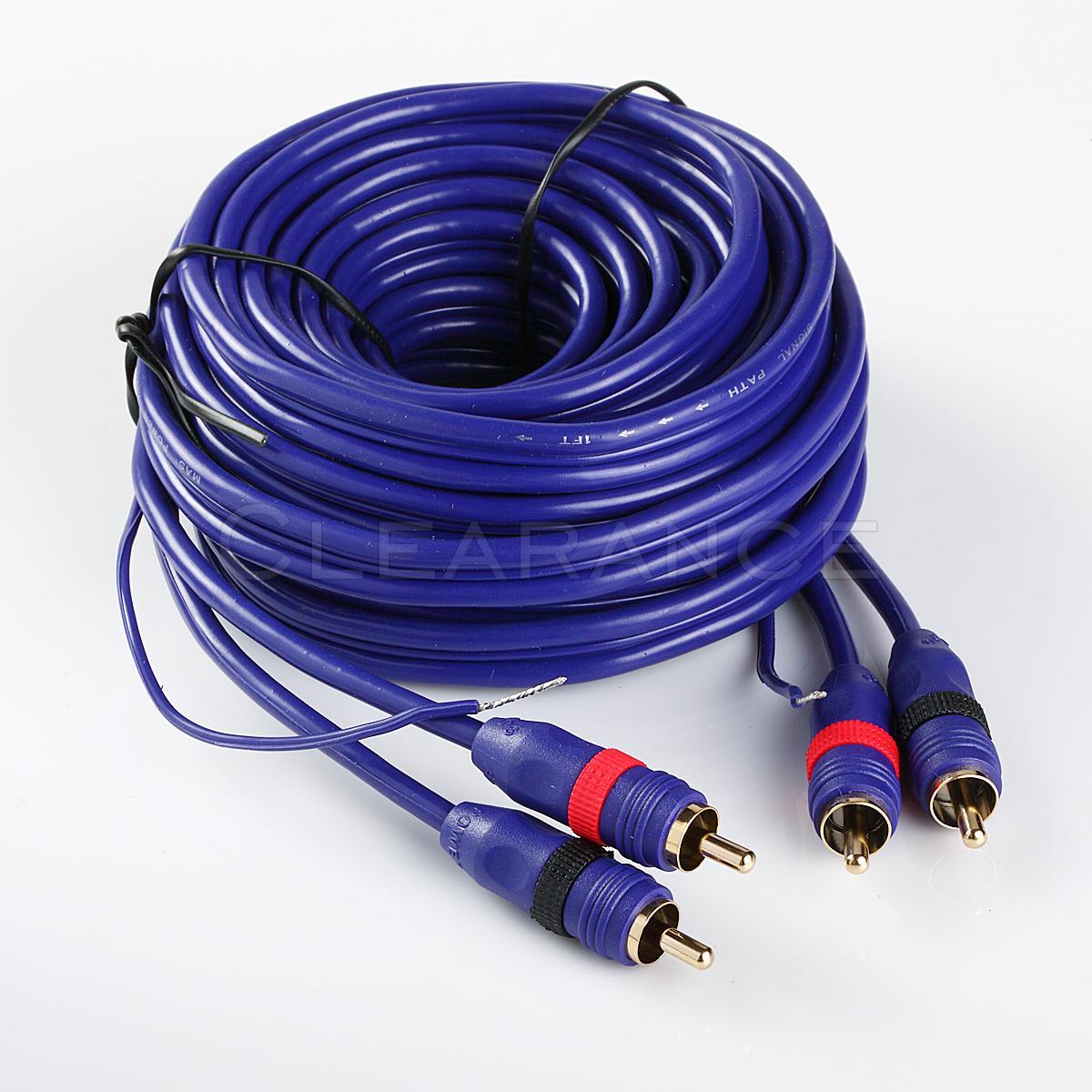 16ft 16\' HIGH PERFORMANCE DIRECTIONAL BALANCE RCA 2 Male to Male Audio Cable