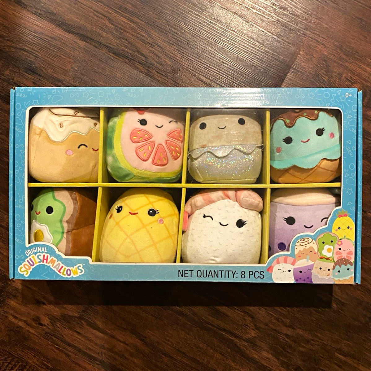 Squishmallows Food 5” plushies in a  Box Set of 8 by Kellytoy- Retired