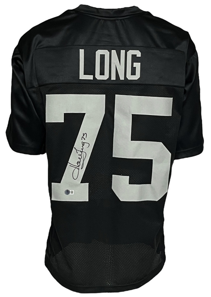 Oakland Raiders Howie Long Autographed Pro Style Black Jersey BECKETT Authent...