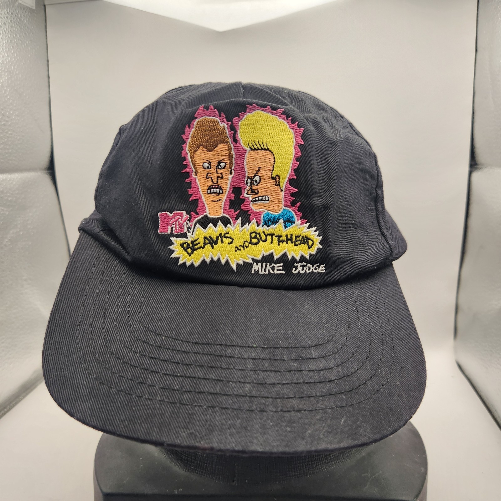 Beavis And Butthead SnapBack Cap Black MTV 1998 Rare Vintage Hat
