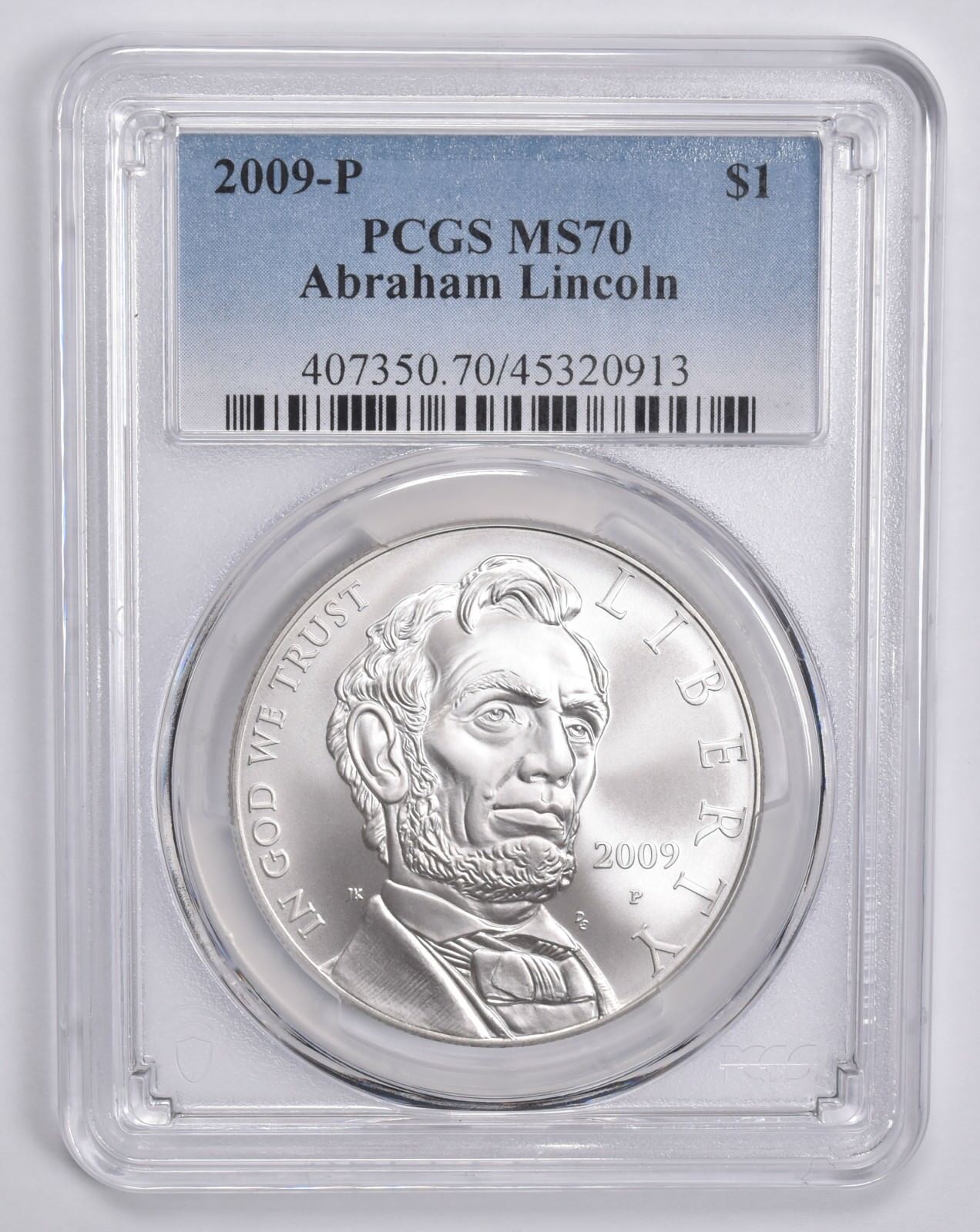 2009-P Abraham Lincoln Commemorative Dollar MS70 PCGS Blue Label