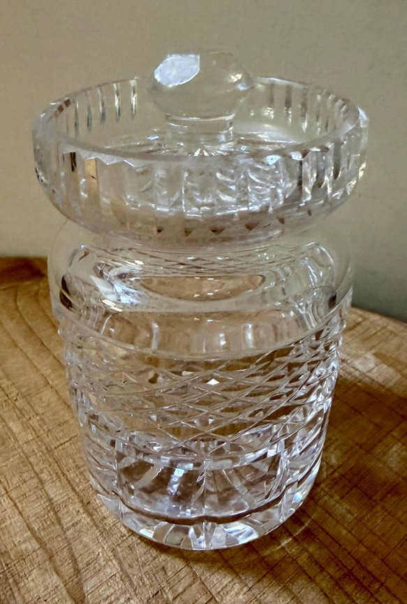 VTG 1980\'s Signed Waterford Crystal Honey Jam Jar w/ Lid Castlemaine Exc Cond VTG 1980\'s Signed Waterford Crystal Honey Jam Jar w/ Lid Castlemaine Exc Cond
