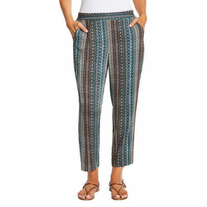 NWT Jessica Simpson Women\'s Soft Printed Pants Tummy Control Waist M $60 A227 NWT Jessica Simpson Women\'s Soft Printed Pants Tummy Control Waist M $60 A227