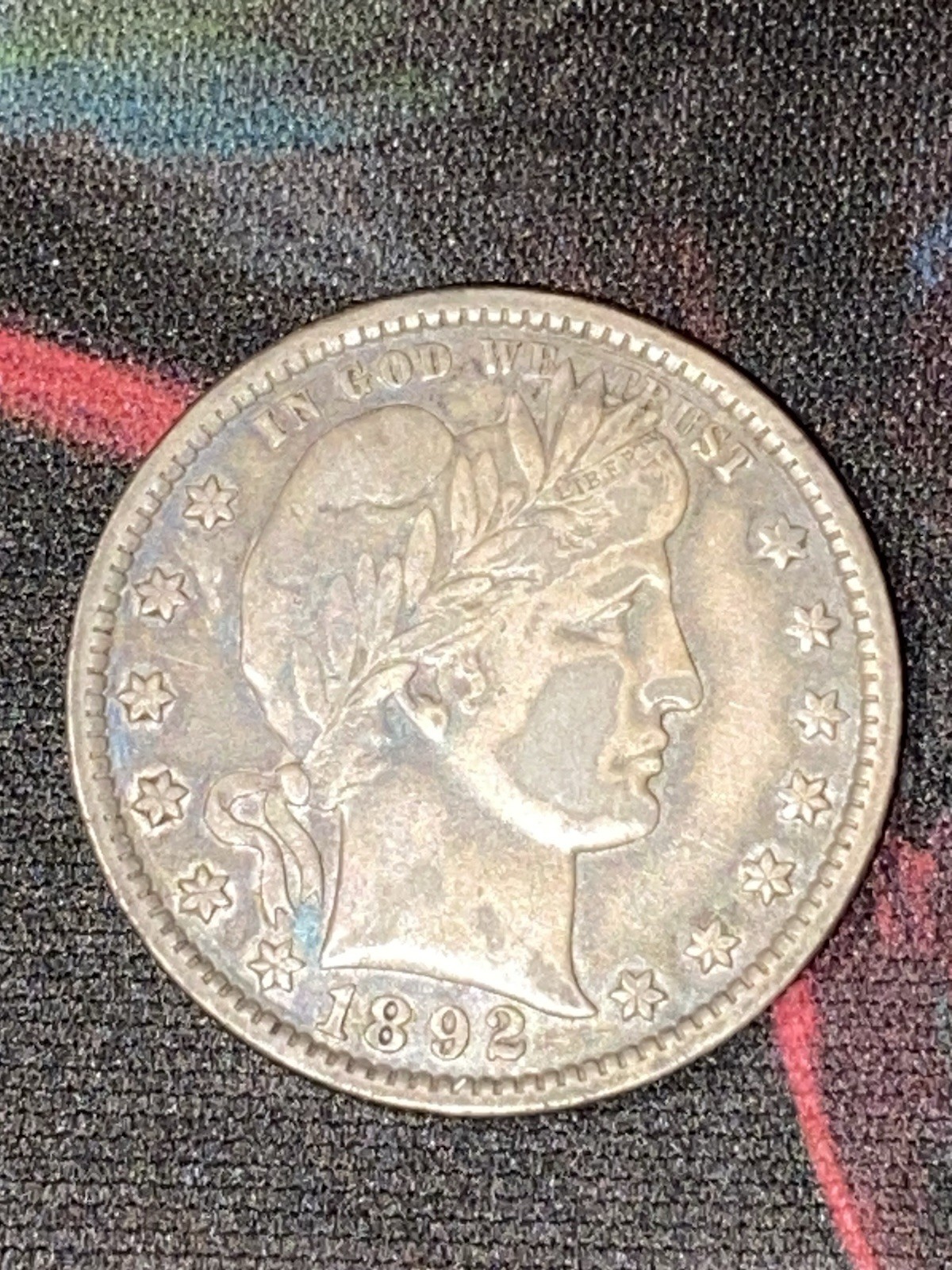 1892 P Barber Quarter Choice VF - XF Toned 1892 P Barber Quarter Choice VF - XF Toned