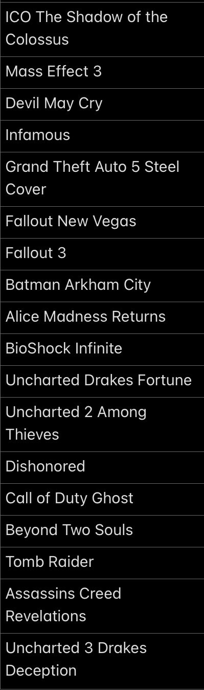 PS3 video games