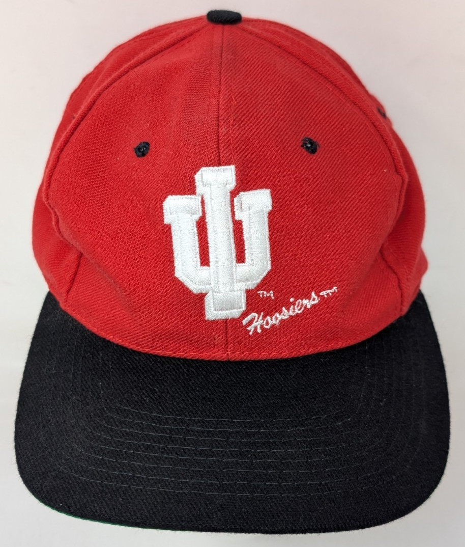 Vintage Indiana Hoosiers Snapback Baseball Hat Cap Wool 1980s 1984 Signatures
