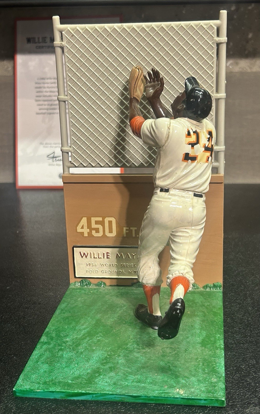 Willie Mays 1966 Personal Estate Collection Vintage “the Catch” Model COA 