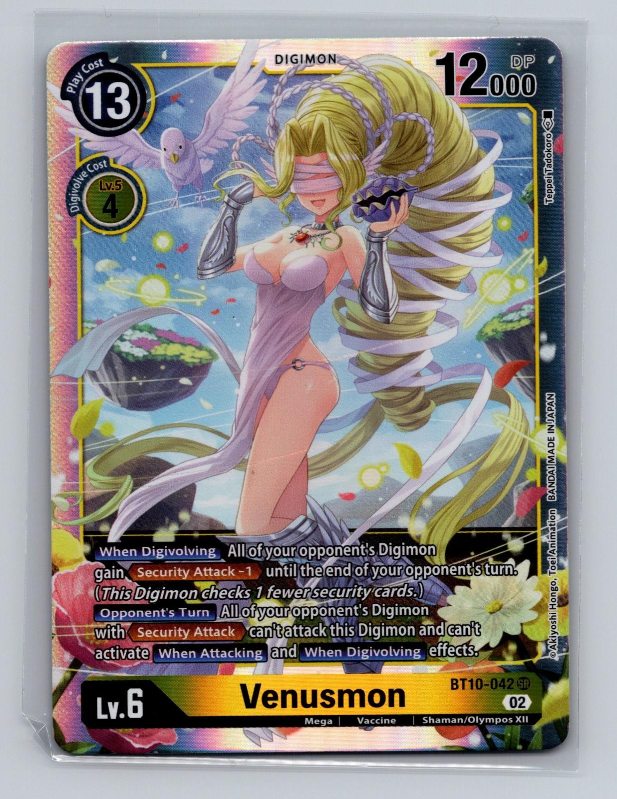 Venusmon BT10-042 SR Super Rare Xros Encounter Digimon Foil Near Mint