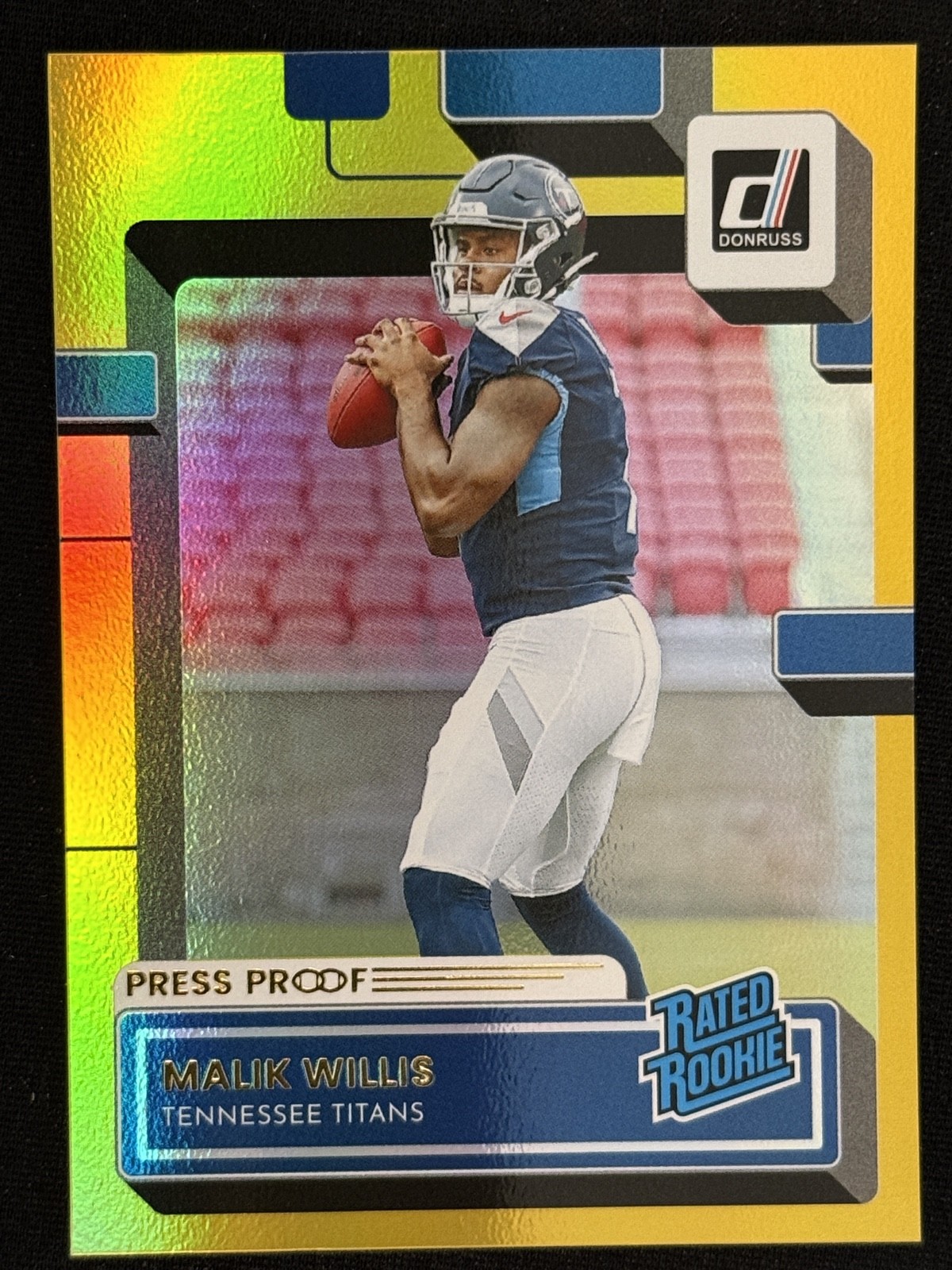2022 Panini Donruss - Rated Rookie Malik Willis #303 Press Proof Premium RC 2022 Panini Donruss - Rated Rookie Malik Willis #303 Press Proof Premium RC