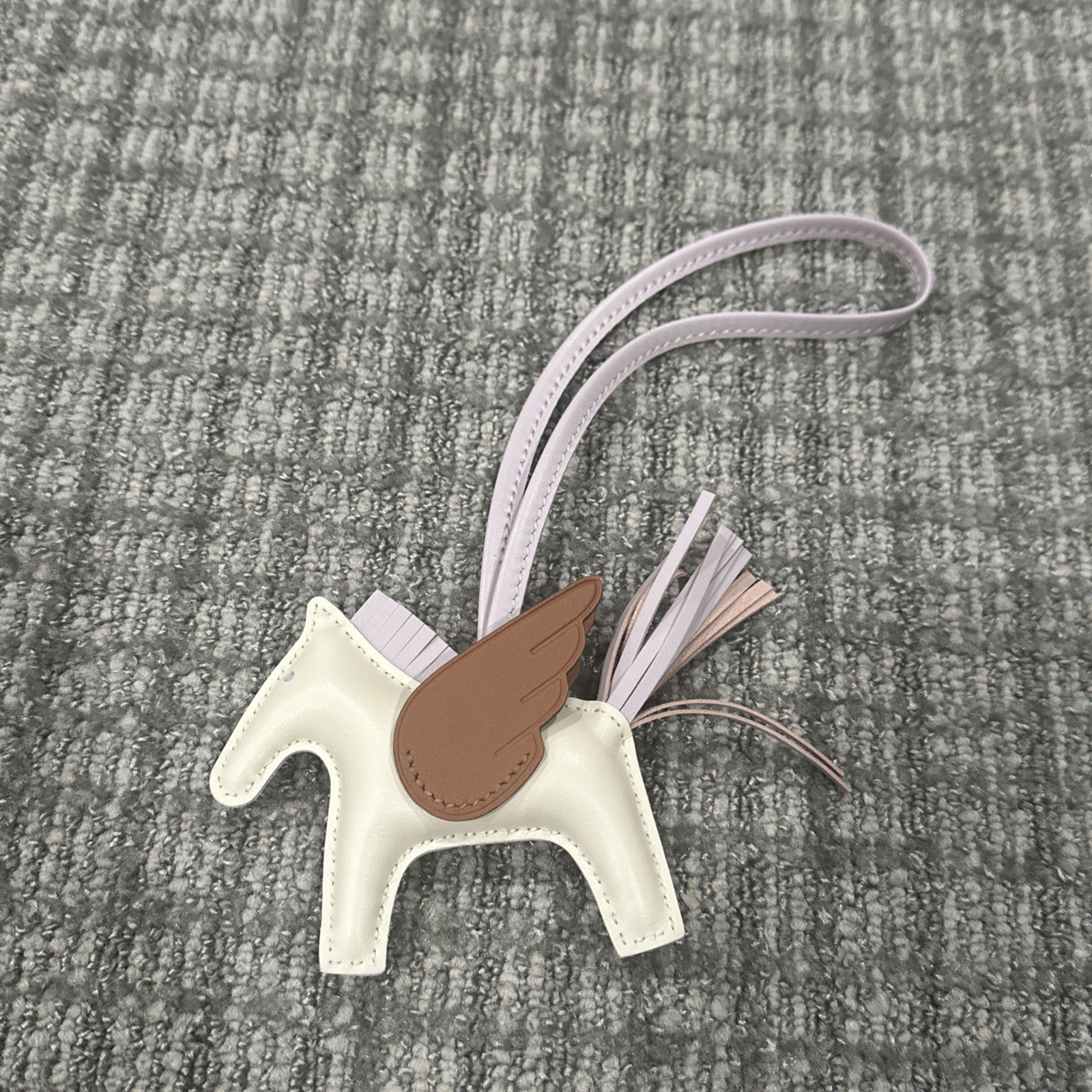 Hermes Pegase PM Pegasus crème Horse bag Charm Keychain Bag Accessory rare