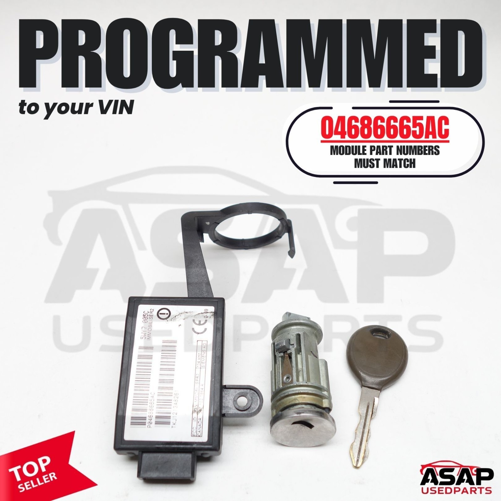 Plug & Play IGNITION SWITCH + MODULE + KEY 04686665AC Plug & Play Plug & Play IGNITION SWITCH + MODULE + KEY 04686665AC Plug & Play