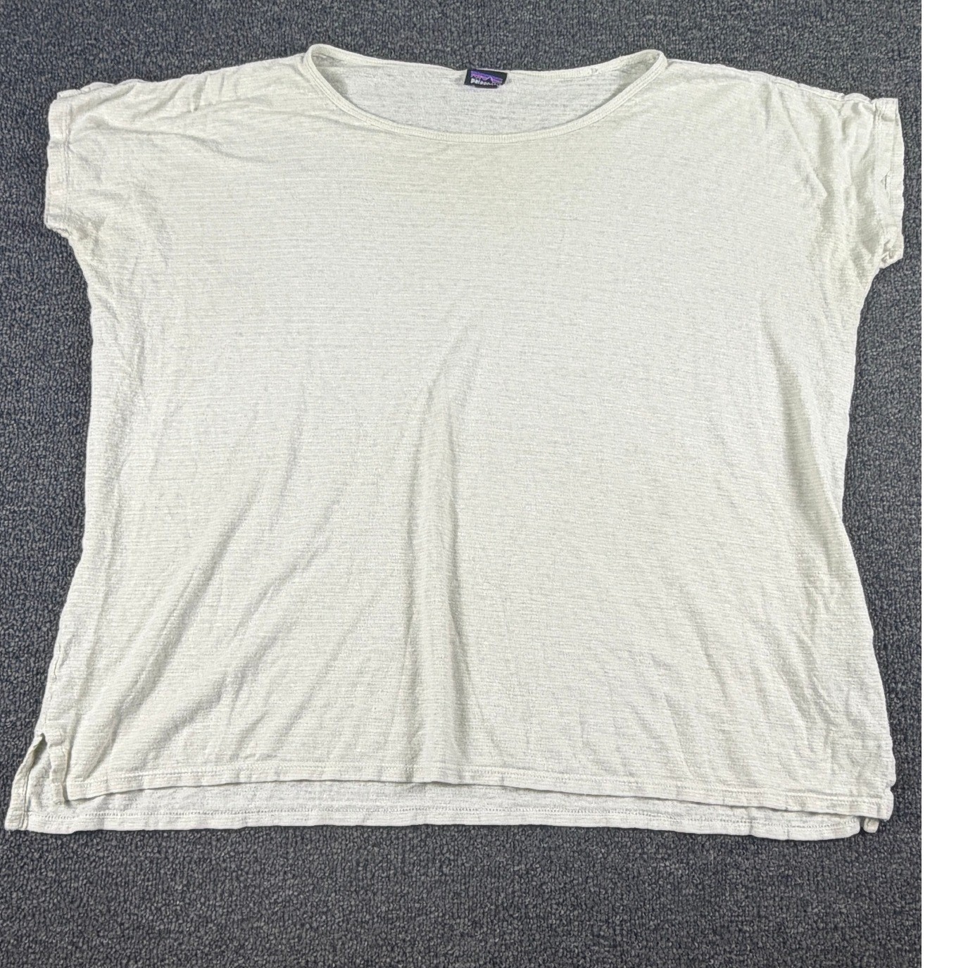 Patagonia Top Womens S Gatewood 52875 Light Gray Striped EUC
