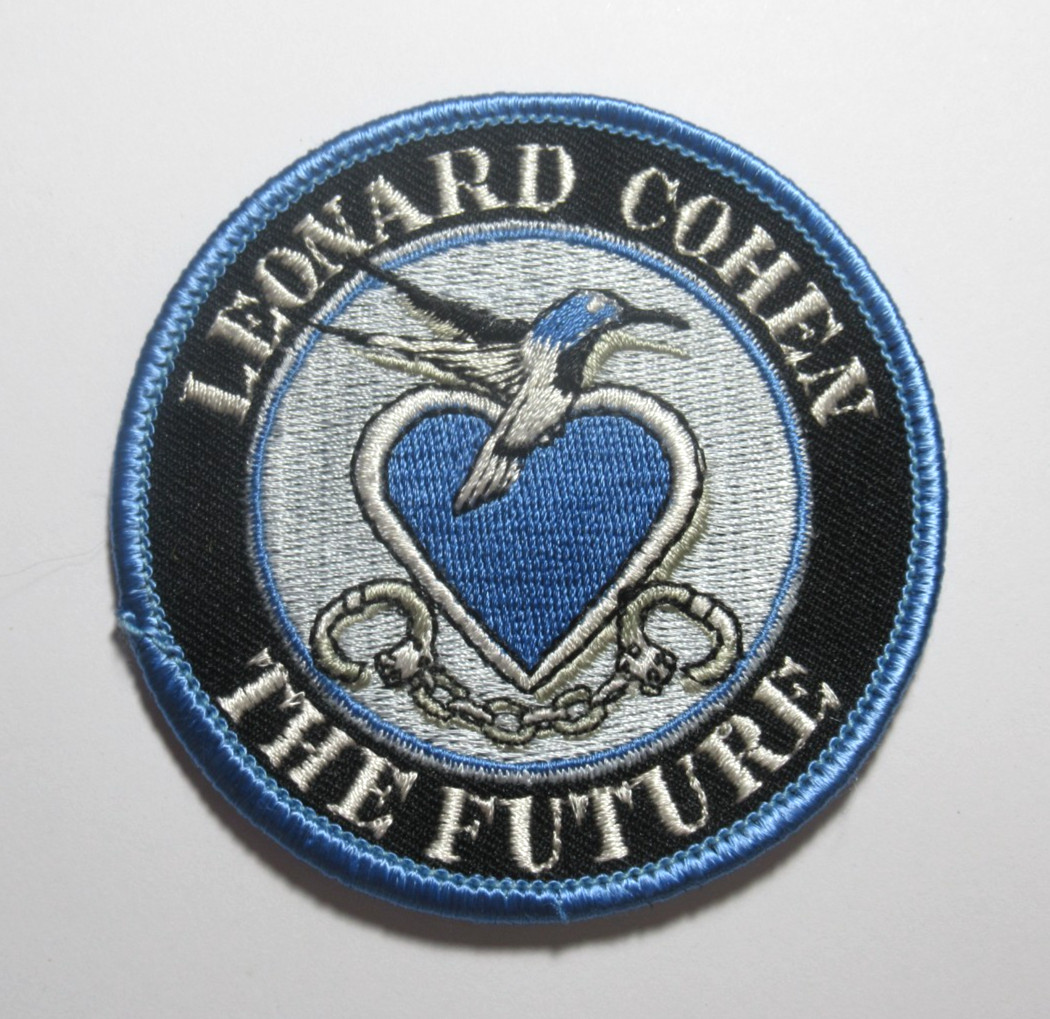 Vintage Leonard Cohen The Future Embroidered Patch 1992 Tour Merch Hummingbird