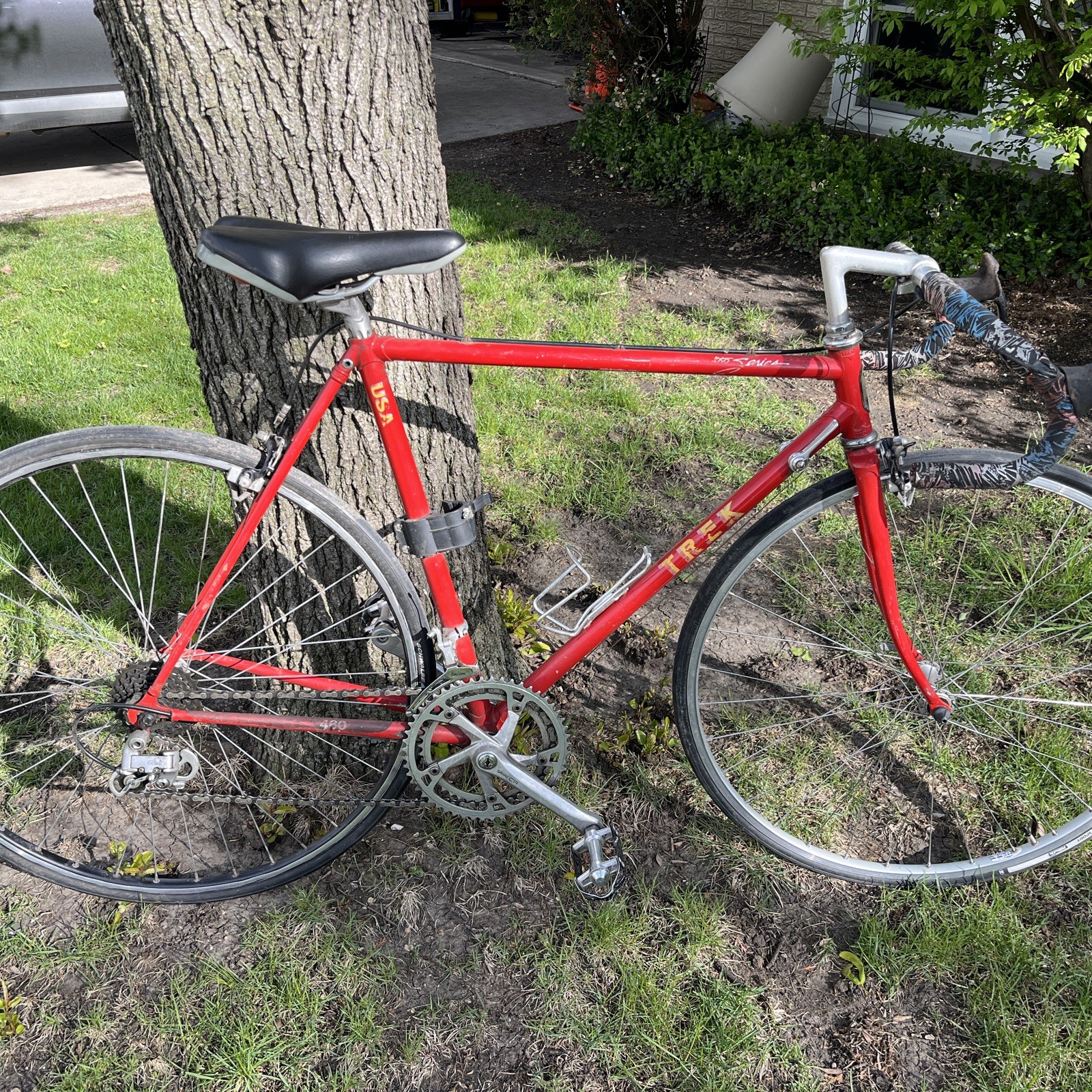 Vintage Lugged Steel Trek 460 Series Road Bike 60-61cm… Added specialized Seat..