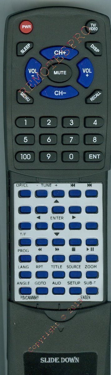 Replacement Remote for JENSEN AWM965, PSVCAWM965