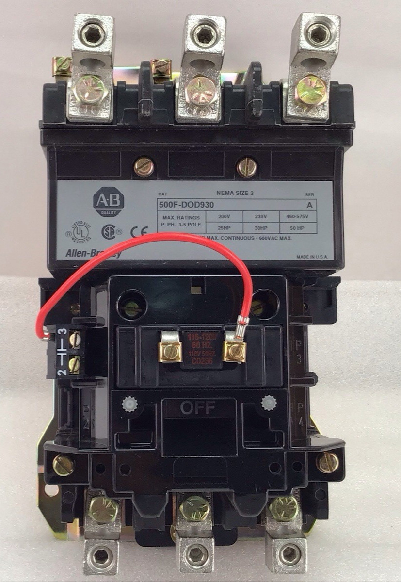 Allen Bradley Controller 500F-DOD930  Series A Industrial Contactor 3 Pole 90A