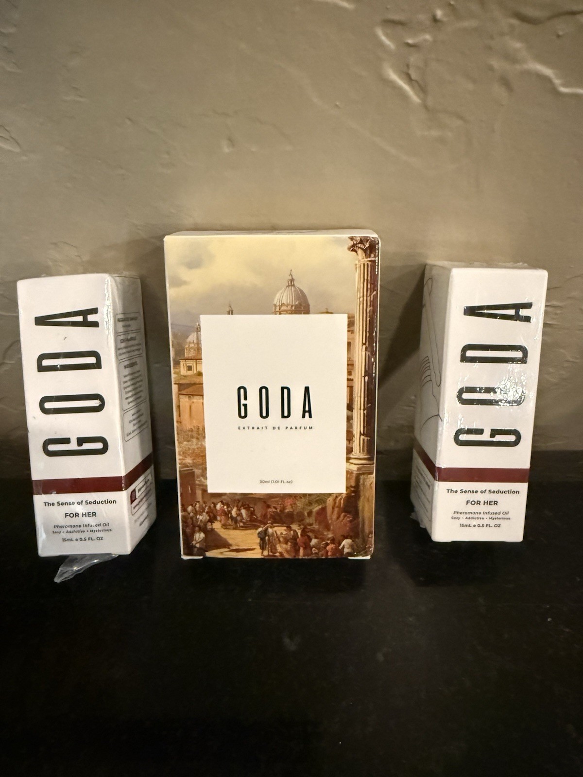 Goda Bundle- Royal 54 Parfum 1.01 Fl Oz & 2 Sense of seduction Pheromone Oils Goda Bundle- Royal 54 Parfum 1.01 Fl Oz & 2 Sense of seduction Pheromone Oils