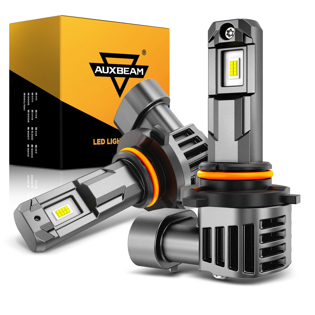 AUXBEAM 9005 9006 Canbus LED Headlight Kit High Low Beam 6500K White Bright Bulb