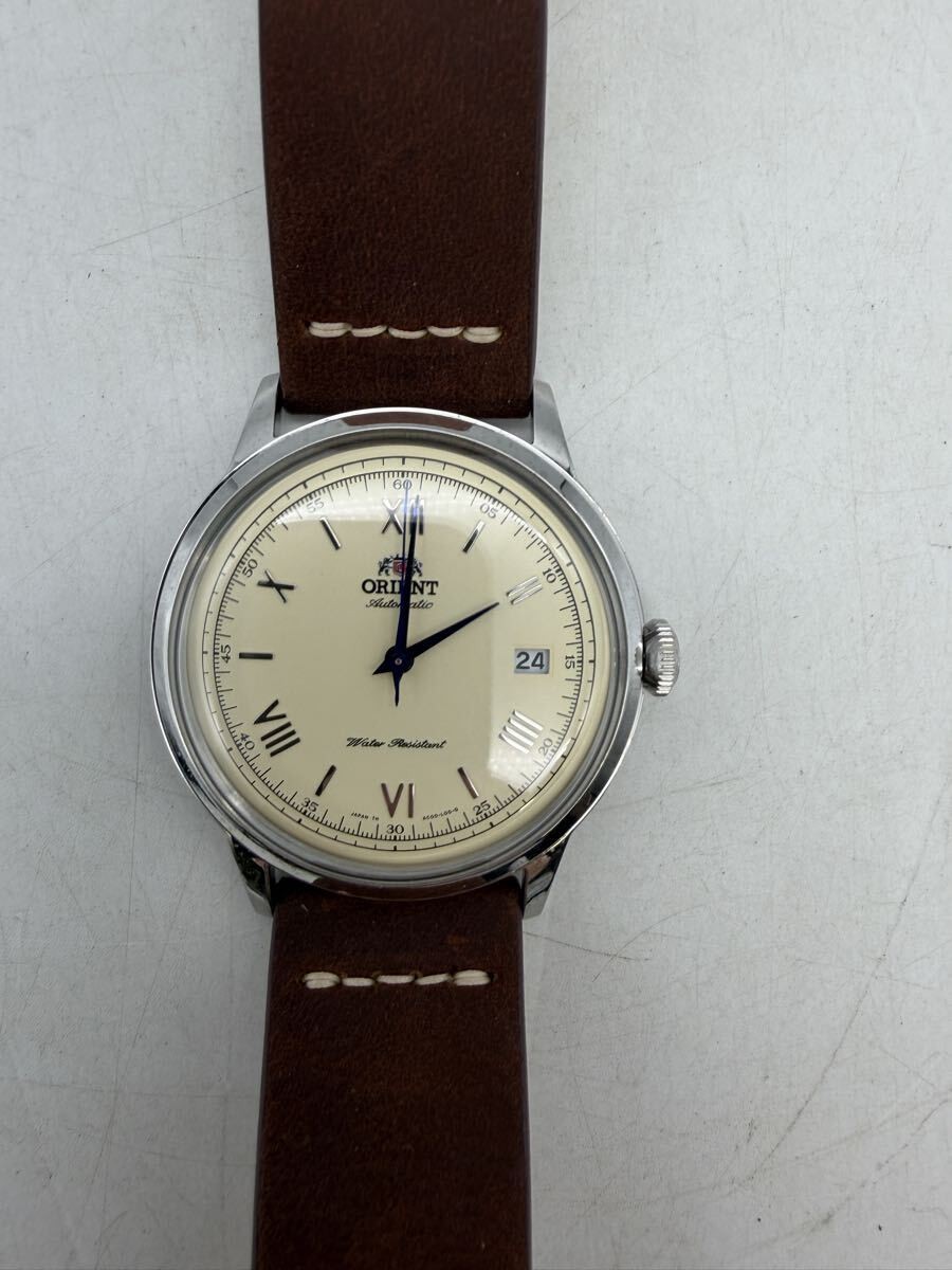 ORIENT Bambino AC-00-C1-B Men Automatic Watch Ivory Dial Bubble Crystal Working