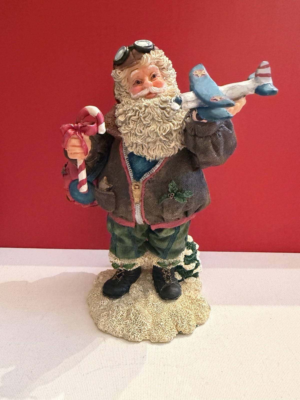 Vtg. ENESCO Professional Santa “The Aviator “ 1993 With Box Vtg. ENESCO Professional Santa “The Aviator “ 1993 With Box
