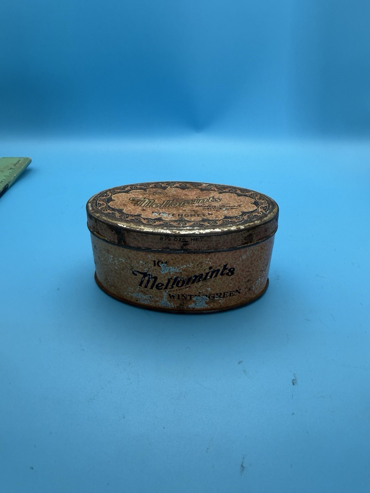 Vintage Mellomints Tin Bradley Smith Philadelphia Wintergreen Candy