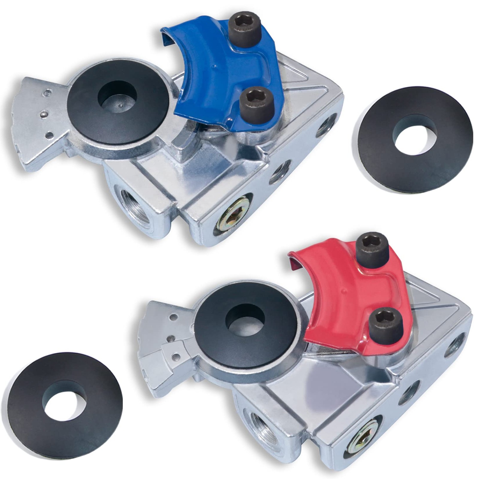 Universal 37° Glad Hands Set with 2 Seals for Semi Trucks and Trailers