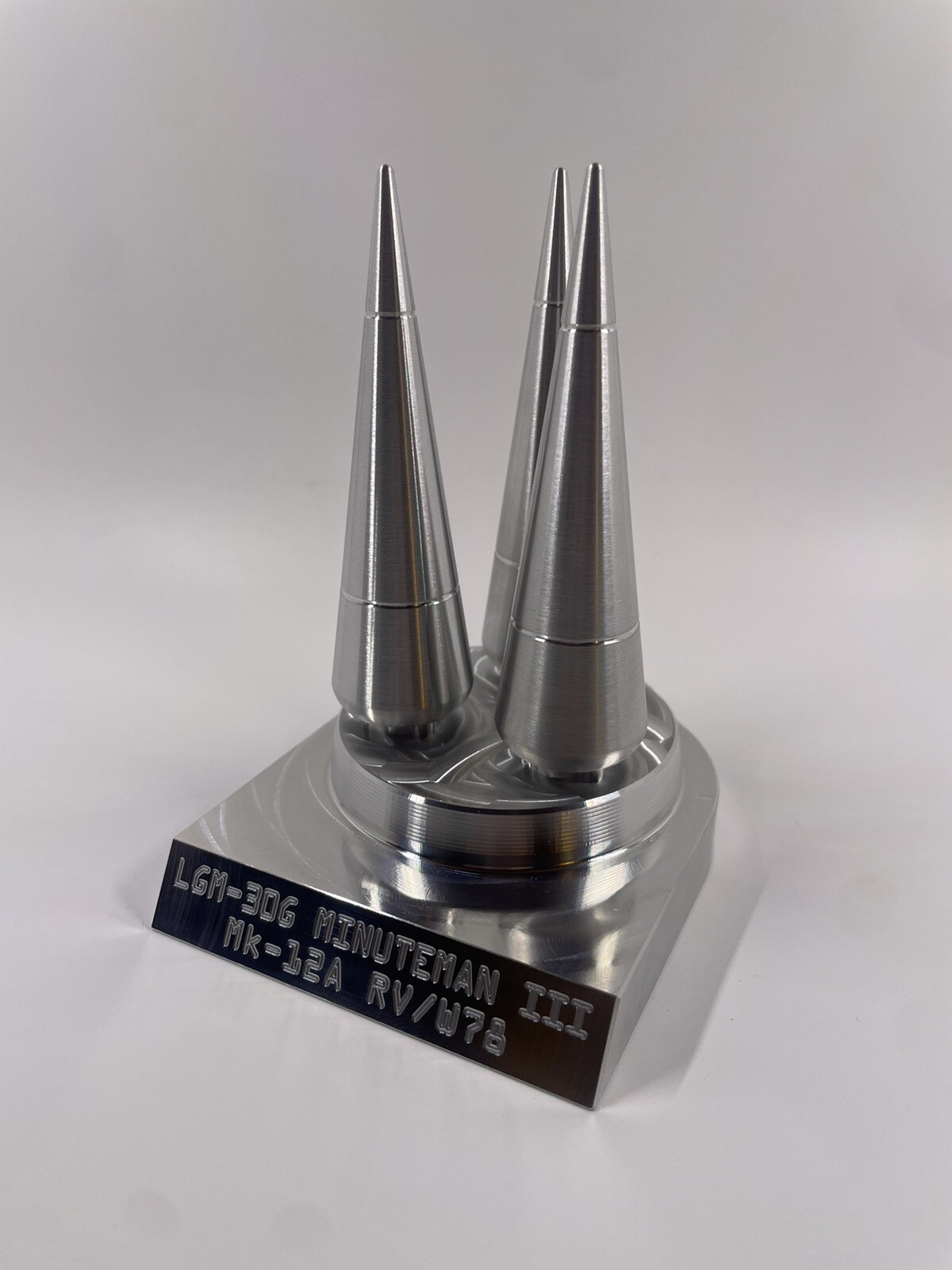 CNC Machined Aluminum Mini Minuteman lll Missile Mirv Warhead LGM-30G ICBM 1:21