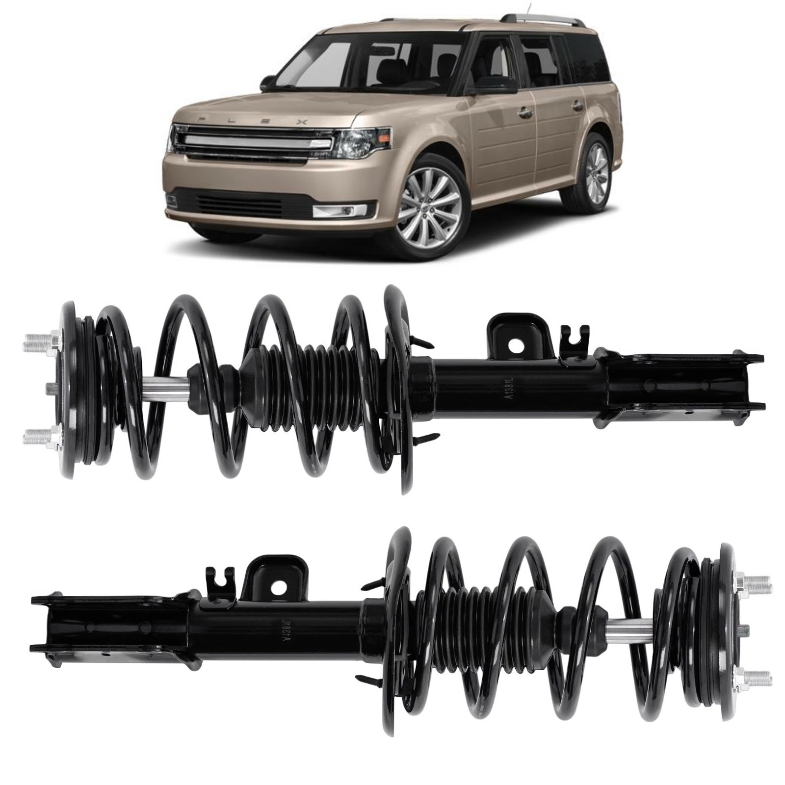 Par completo de amortiguadores delanteros para 2013-2019 Ford Flex Lincoln MKT