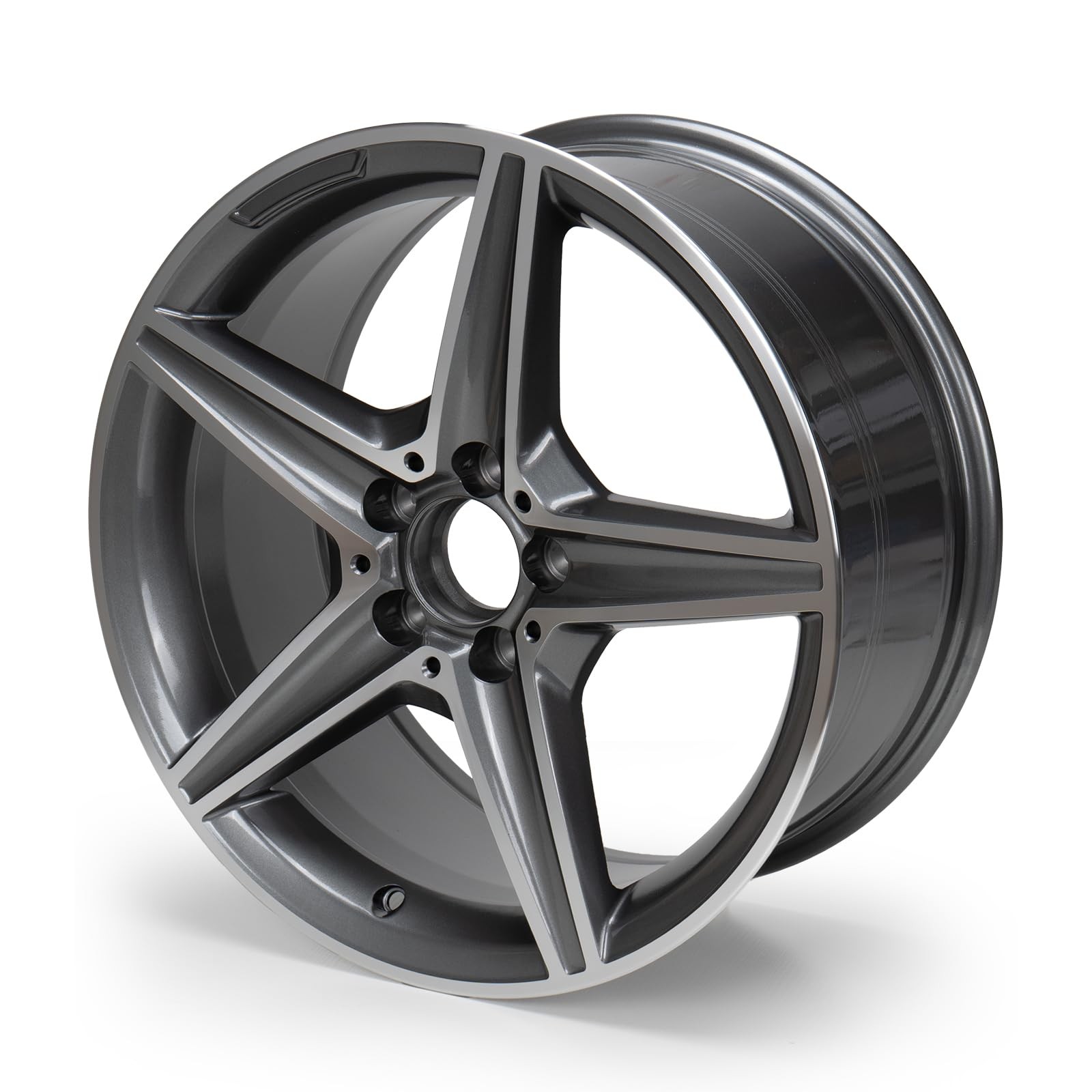 18x8.5 Alloy Wheel Rim for E250 E300 E350 2014-2017 OE Machined Black Single
