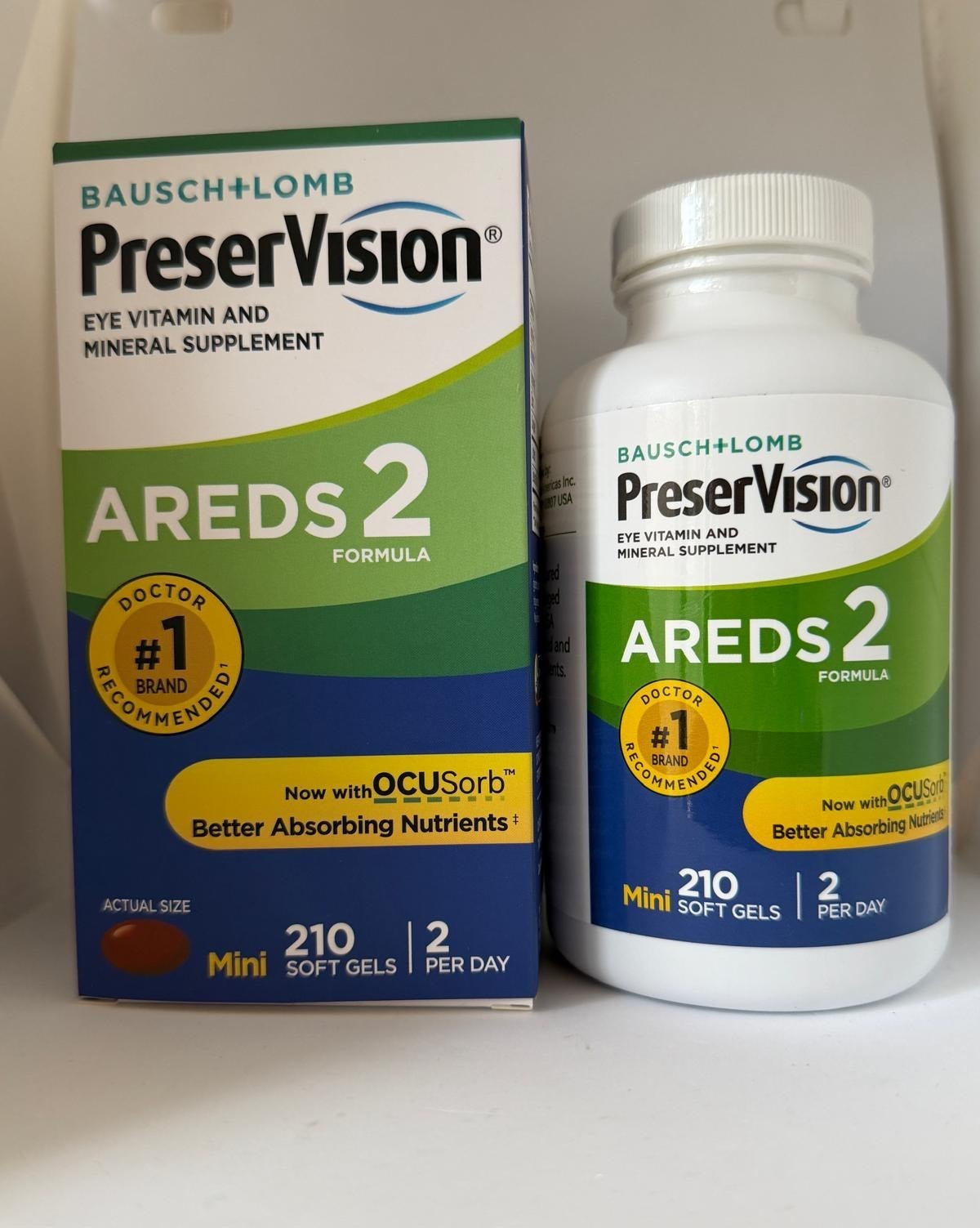Preservision l 210 Count Eye Vitamin AREDS 2 Mini Soft gels EXP 04/28 Preservision l 210 Count Eye Vitamin AREDS 2 Mini Soft gels EXP 04/28